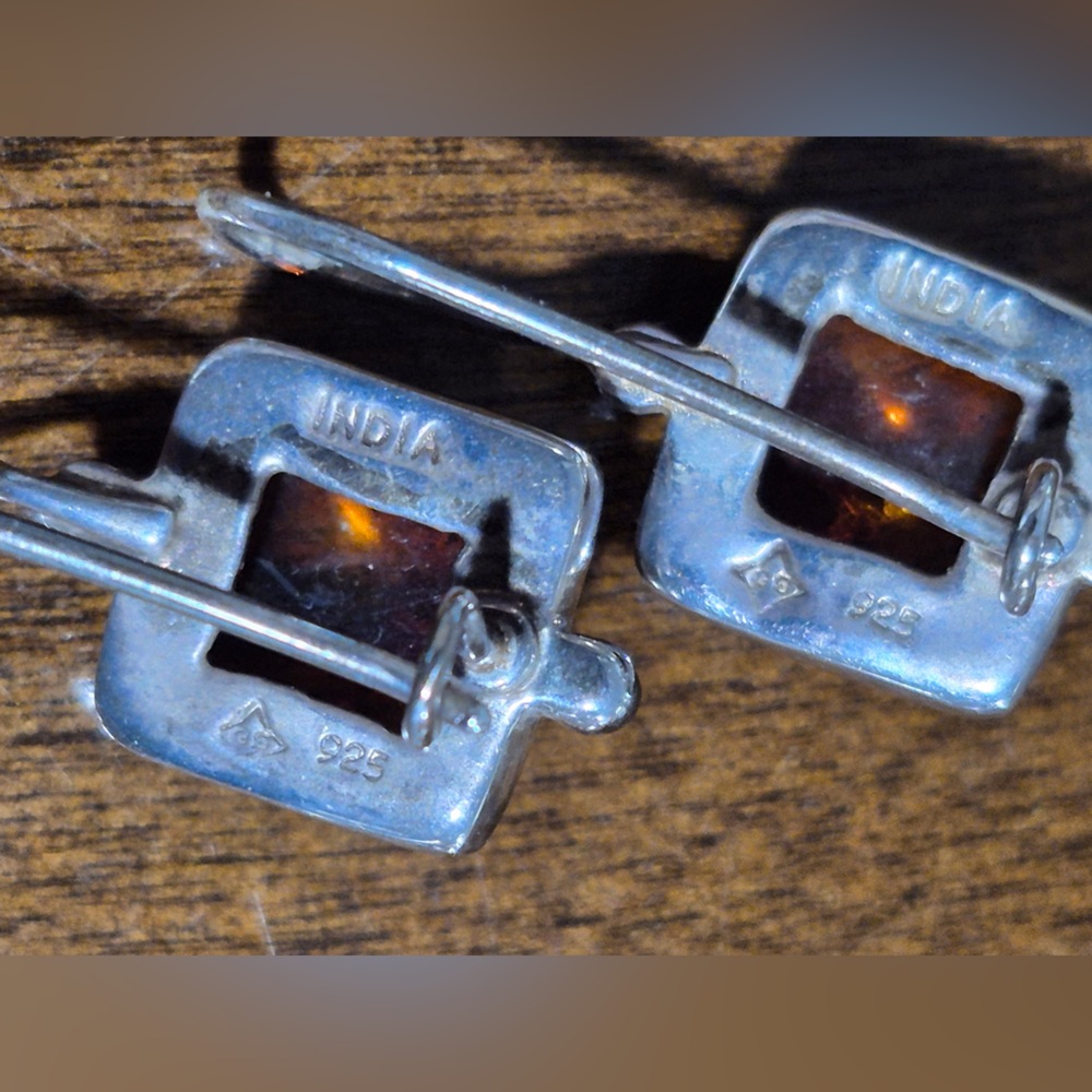 Silpada Amber and Silver Drop Earrings - Picture 12 of 12